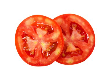 Beyaz arkaplanda izole edilmiş domates