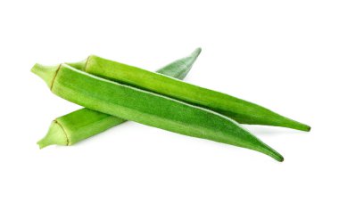 Beyaz arka plan üzerinde izole bamya.