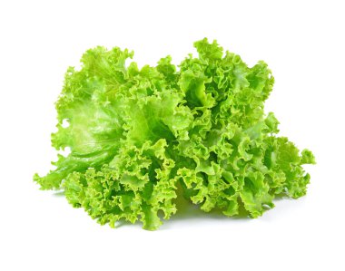 Salata yaprağı. Beyaz arkaplanda marul izole.
