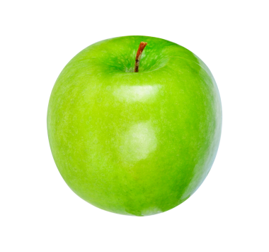 Yeşil elma şeffaf png