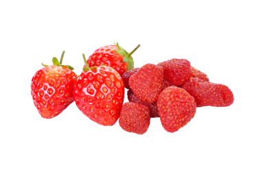 Taze çilek ve kuru çilek şeffaf png