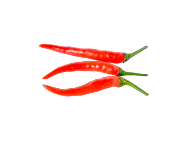 Kırmızı acı biber şeffaf png
