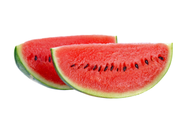 Dilimlenmiş olgun karpuz şeffaf png