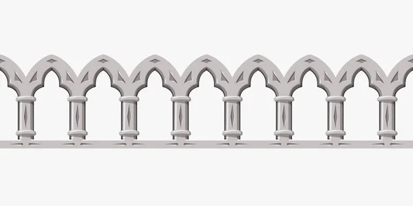 中世の装飾品のイラスト白を基調としたシームレスなパターン — ストックベクタ
