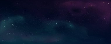 illustration of calm deep space colorful nebula with some bright stars