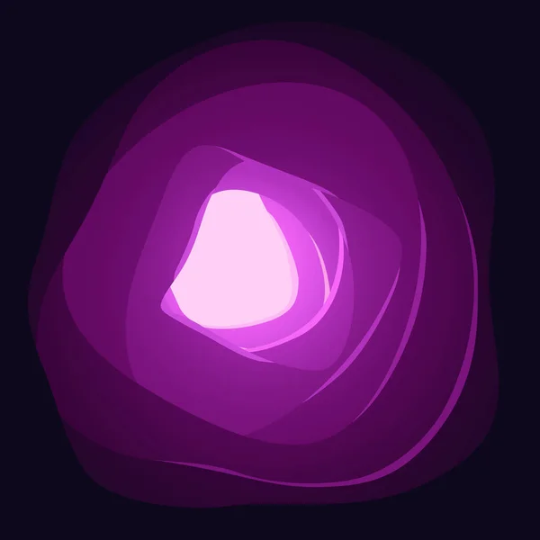 Ілюстрація Вигляду Темно Фіолетовому Тунелі Яскравого Світла Кінці — стоковий вектор