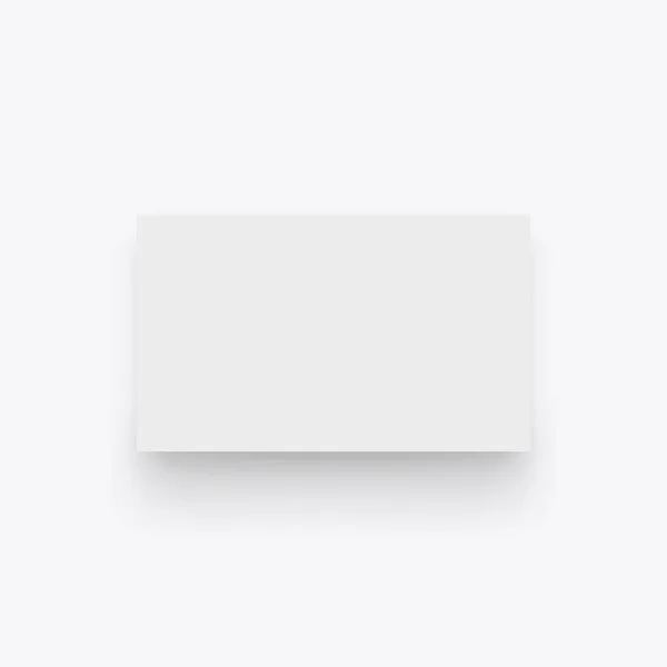白い背景スケーラブルなテンプレートに柔らかい影の白い紙のカードフロントビューのイラスト — ストックベクタ