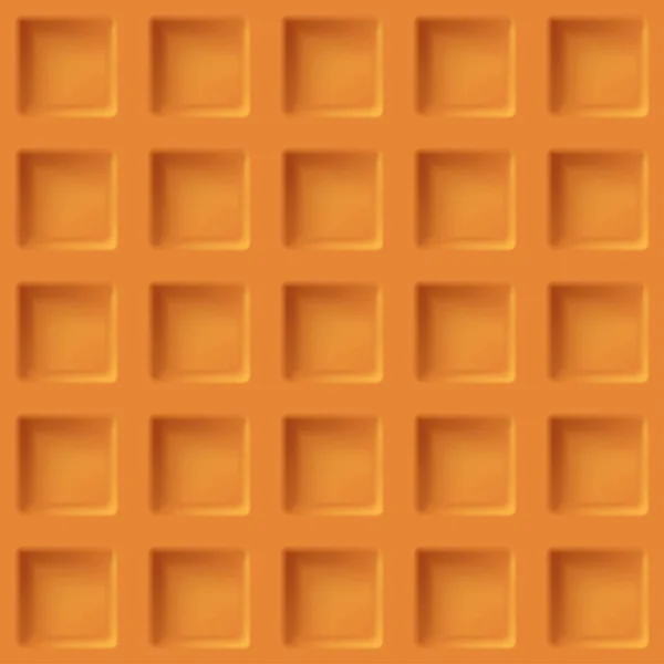 茶色の正方形のベルギーのウェーハシームレスなパターンの背景のイラスト — ストックベクタ