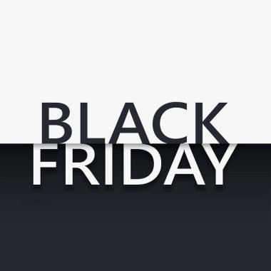 Bazı gölgelerle birlikte basit bir Kara Cuma afiş metni çizimi