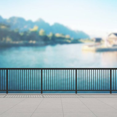 Balkon ve Teras, doğa arka plan bulanıklık