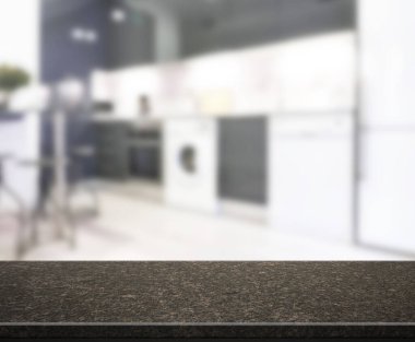 Masa üstü ve arka plan bulanıklık mutfak Oda