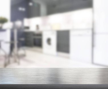 Masa üstü ve arka plan bulanıklık mutfak Oda