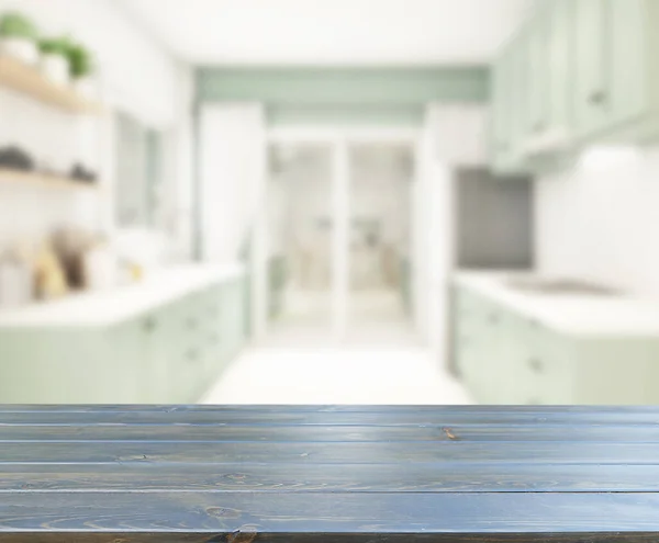 Mesa Superior Sala Cozinha Blur Fundo — Fotografia de Stock