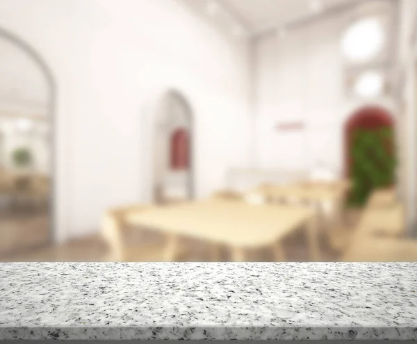 Table Top Blur Restaurant Background — Stock Photo, Image
