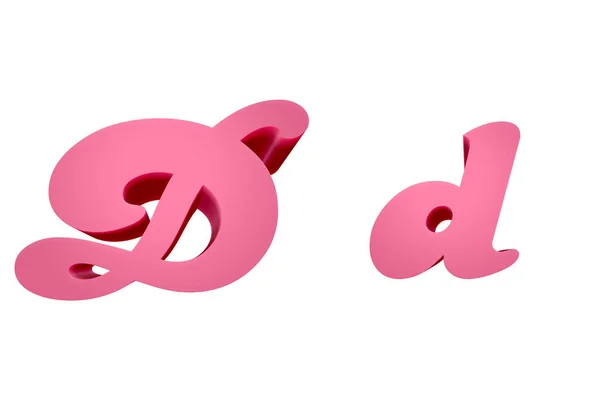 3Dレンダリングフォント漫画スタイルの小文字と大文字 — ストック写真