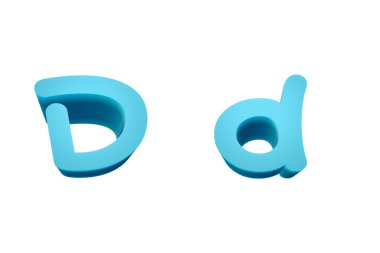 3D Hazırlama Yazı Tipi Çizgi Filmi Biçimi Küçük Harf ve Büyük Harf