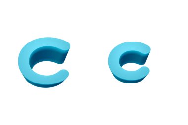 3D Hazırlama Yazı Tipi Çizgi Filmi Biçimi Küçük Harf ve Büyük Harf