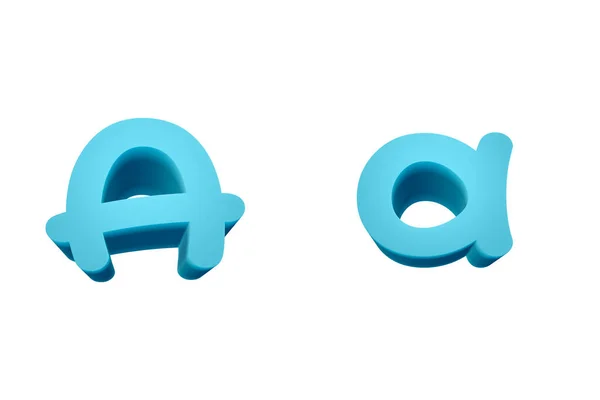 Rendering Font Cartoon Style Lowercase Uppercase Letters — Stock Photo, Image
