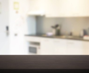 Masa üstü ve arka plan bulanıklık mutfak Oda