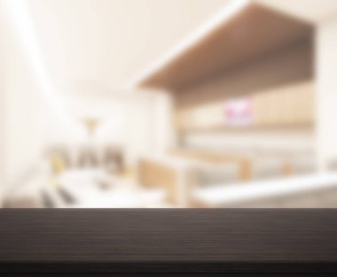Masa üstü ve arka plan bulanıklık mutfak Oda