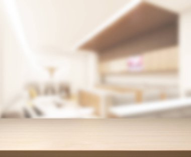 Masa üstü ve arka plan bulanıklık mutfak Oda
