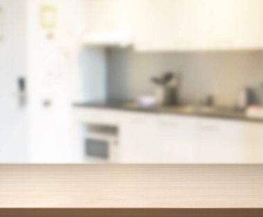 Masa üstü ve arka plan bulanıklık mutfak Oda