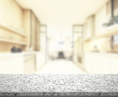 Masa üstü ve arka plan bulanıklık mutfak Oda