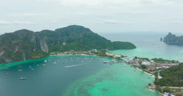 Phiphi Don Island Travel Landmark Krabi Thailand 사이트 아름다운 청록색의 — 비디오