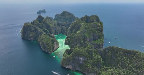 Vue Aérienne Des Îles Phi Phi Travel Landmark Krabi Phuket — Video