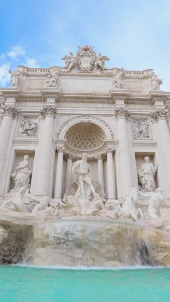 Fontana Trevi Barokowy Zabytek Położony Centrum Rzymu Włochy Słynna Atrakcja — Wideo stockowe