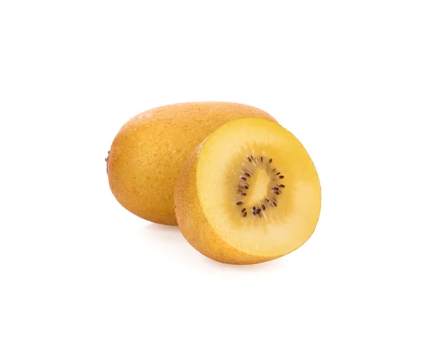 Fatias Frutas Kiwi Isoladas Fundo Branco — Fotografia de Stock