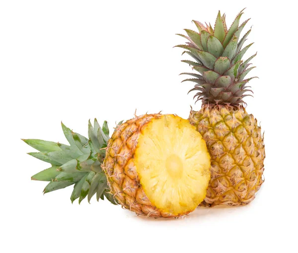 Achtergrond Ananas Ananas Geel Geïsoleerd Fruit Object Zoet Vers Smakelijk — Stockfoto