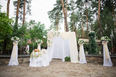 Wedding, ceremony, decoration, floristry, happiness.