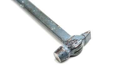 Old hammer on white background, isolated