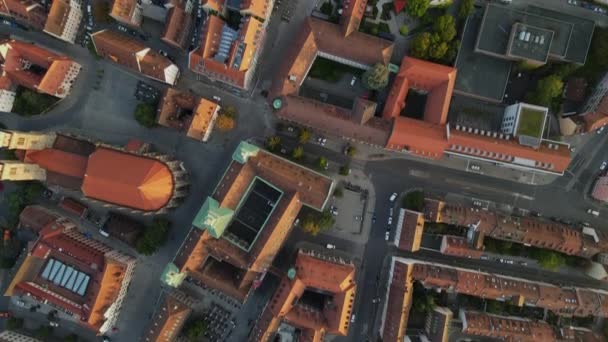 Norymberga Widok Lotu Ptaka Historycznego Miasta Regionie Bawarii Niemcy Europa — Wideo stockowe