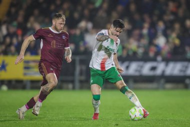 14 Şubat 2025, Cork, İrlanda, SSE Airtricity Men 's Premier Division: Cork City FC 2 - Galway United 2; Cork City FC' den Sean Maguire
