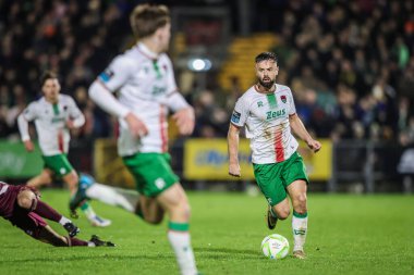 14 Şubat 2025, Cork, İrlanda, SSE Airtricity Men 's Premier Division: Cork City FC 2 - Galway United 2; Cork City FC' den Greg Bolger