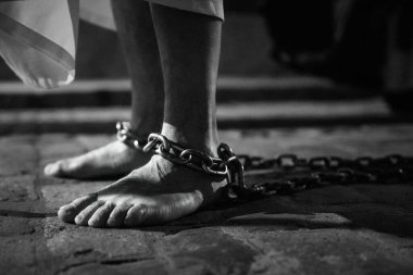 celebration of Holy Week, with images of it celebrated in the city of Avila, Spain, during the year 2017 and 2018, as well as silhouettes of crosses and religious element