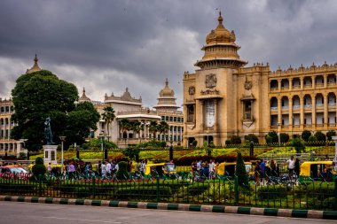 Bengaluru Karnataka India September 10 2024 Karnataka Legislative building Vidhana Soudha which hosts the legislative assembly as seen from Dr. B. R. Ambedkar Road clipart