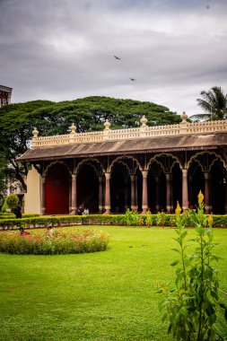 Bengaluru Karnataka Hindistan 11 Eylül 2024 Tipu Sultan 'ın Bengaluru Karnataka' daki yazlık sarayının iç mimarisi ve dış mimarisi