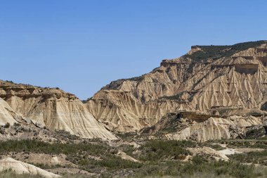 İspanya 'daki Bardenas Reales' in çöl manzarası