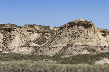 İspanya 'daki Bardenas Reales' in çöl manzarası