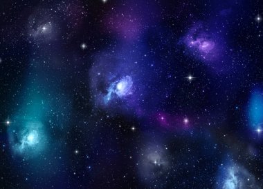 Bir alan galaksinin, koyu arka plan yıldızları ile atmosfer