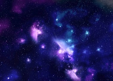 Bir alan galaksinin, koyu arka plan yıldızları ile atmosfer