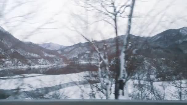 Βαρύ Χιόνι Στο Νομό Tochigi Nikko City Ιαπωνία — Αρχείο Βίντεο