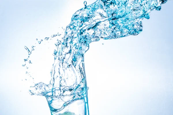 Drinking Water Splashing Glass White Background Stock Photo
