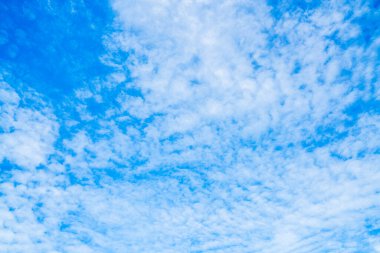 clouds and blue sunny sky,  white clouds over blue sky, Aerial view,  nature blue sky white cleat weather.