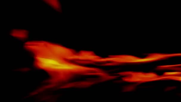 4K火焰的燃烧力 火焰和燃烧火花的特写 火的图案 黑暗中的火光 — 图库视频影像