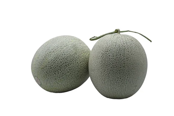 Japanese Melon Isolated White Background Clipping Path — Stock Photo, Image