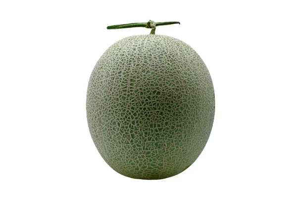 Japanse Meloen Geïsoleerd Witte Achtergrond Met Een Clipping Pad — Stockfoto